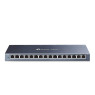 TP-Link 16 Port Gigabit Ethernet Network Switch, Desktop/ Wall-Mount, Fanless, Sturdy Metal w/ Shielded Ports, Traffic Optimization, Unmanaged, Limited Lifetime Protection (TL-SG116) Black